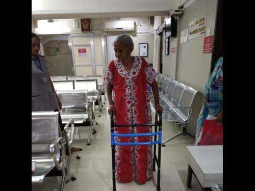 96 yr old patient after hip joint replacement surgery